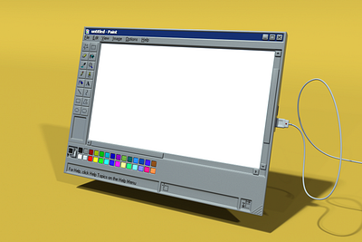 The Paint Potable Device 3d cinema 4d device microsoft paint retro ui visualization windows 98