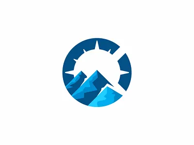 Mountain Logo air branding business circle clean elite film health high internet landscape line logo mark meditation mind mountain nature plane relax