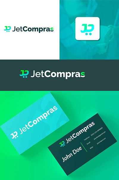 Jetcompras propuesta 2 concept design logo logotype vector