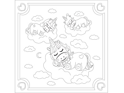 children s coloring unicorn 8 childrens book childrens illustration coloring coloring book coloring page design graphic design illustration illustrator unicorn