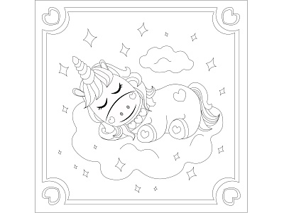 children s coloring unicorn 11 childrens book childrens illustration coloring coloring book coloring page design graphic design illustration illustrator unicorn