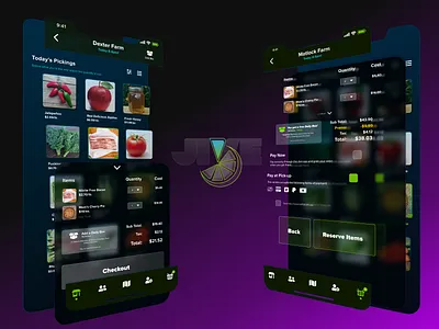 Dark Jive app design dark mode glassmorphism icon design ios logodesign uidesign
