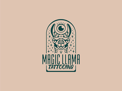 Magic Llama Tattooing - Logo Concept animals design designer font fonts illustration llama logo logodesign logos magic minimalism minimalist minimalistic stars tattoo tattoo art tattoos typeface