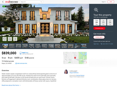 Realtor.com Listings Page Redesign