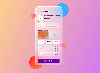 Daily UI #2 - Credit Card Checkout 100 days of ui checkout credit card daily ui design glassmorphism interface design payment ui design