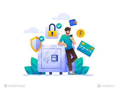 Maximum Protection for your account account affinity designer bank creative creditcard design finance flat illustration illustration illustrator protect ui ux vector