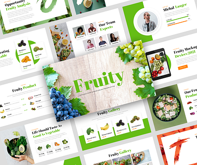 Fruity - Organic Food, Fruit & Vegetable Presentation Template antioxidant apple avocado branding detox diet food organic fresh fruit green groceries healthcare healthy herbal juice multivitamin nutrition orange salad vegetables