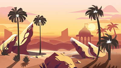 Afternoon Desert adobe illustrator adobe photoshop animation branding design illustration ui ux vector web