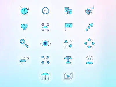Crowd IT Iconography branding design icon set iconography illustration real project vector