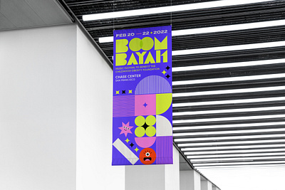 BOOMBAYAH Banner Design banners brand identity branding branding concept design event design flag graphic design illustration logo mockup music festival visual identity design