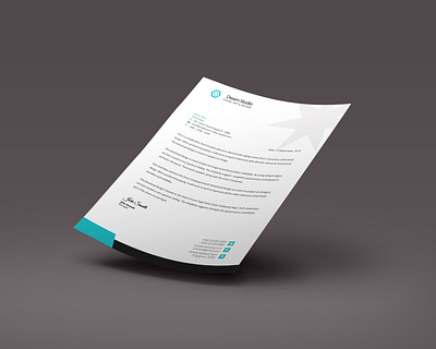 Letterhead Design Template animation branding cv design cv resume template design illustration letterhead resume typography vector web