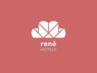 Rene Hotels Branding brand design brand identity brand identity design branding design flower logo geometric logo hotel branding logo logo design minimal