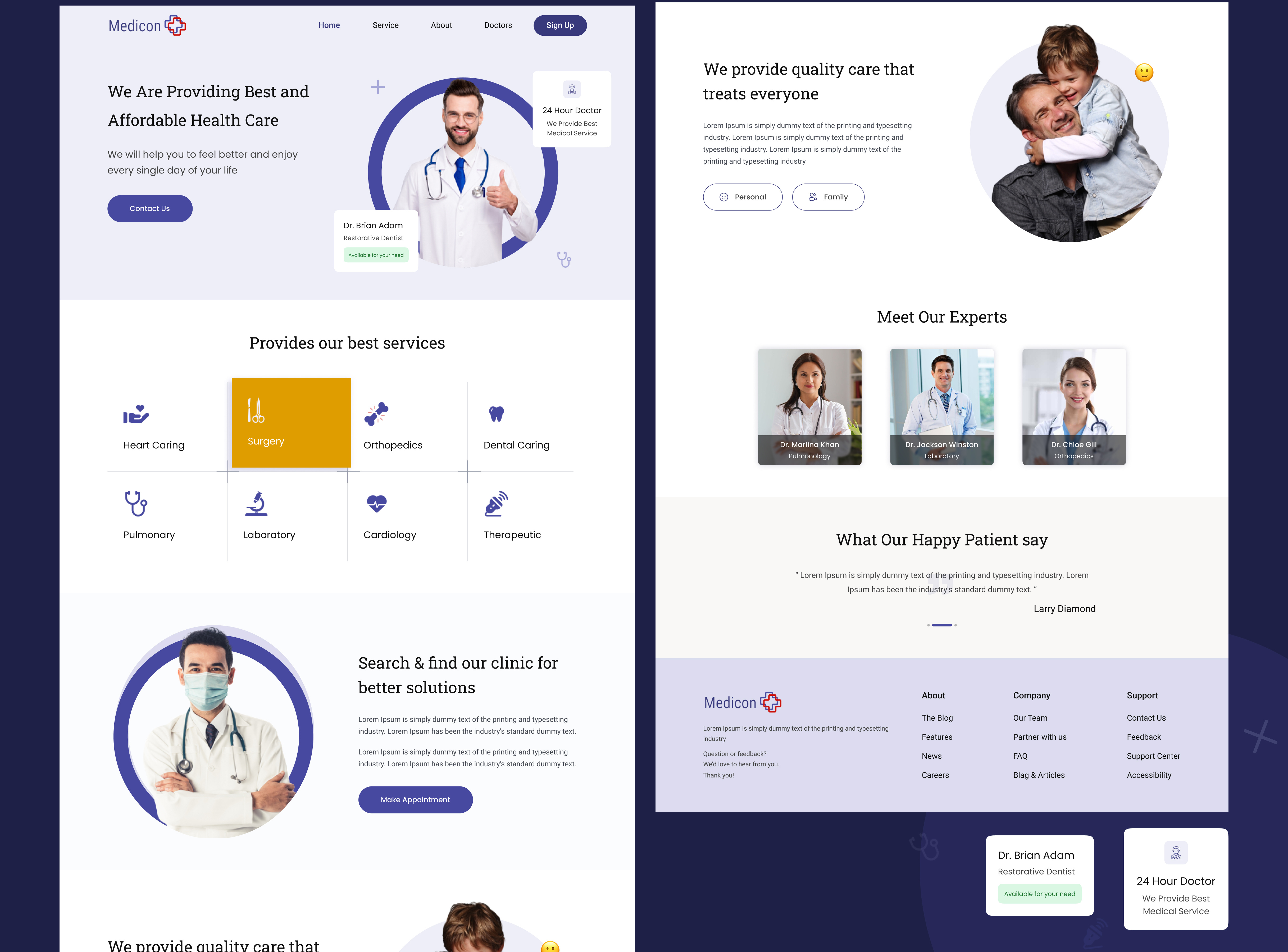 Example of Landing Page UI/UX Design