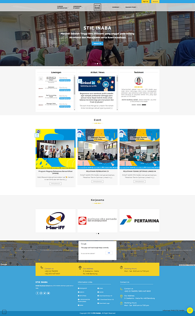 Career Center INABA university wordpress design wordpress developer