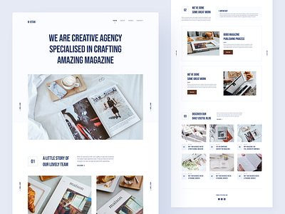Kotak - Magazine Publisher Landing Page blog bold clean design desk landingpage layout magazine magazine cover minimal typography ui uidesign uiux uiuxdesign uxdesign web webdesign website