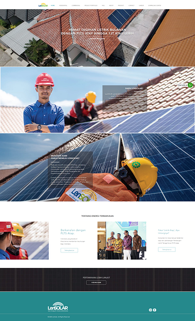 LenSolar company profile ux design wordpress design