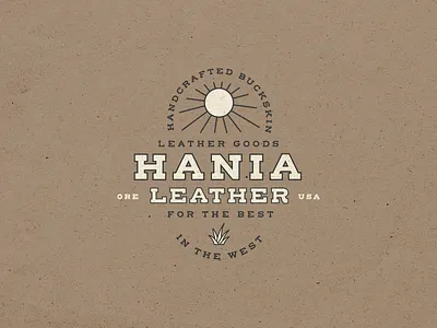 Hania Leather Logo Design adobe illustrator brand identity branding branding design design graphic design illustrator logo logo design minimal modern modern logo oregon portland portland designer portland oregon