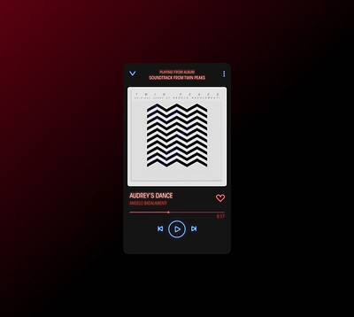 Daily UI 009 - Music Player daily 100 challenge daily ui 009 dailyui dailyuichallenge david lynch music music player music player app music player ui neon neon light neon lights neon sign twin peaks
