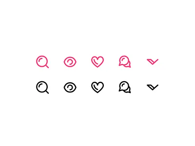 Essential Icons Exploration chat chevron exploration eye heart icon icon set iconography icons preview search