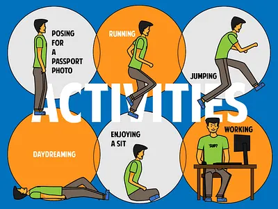 Activities adobe illustrator branding design digital painting flat flat character flat character design flat color flat design flatdesign illustration illustrator ui ux vector vector art vector illustration