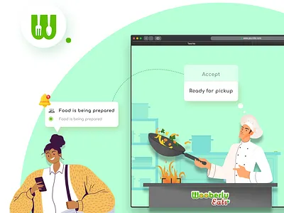WooberlyEats - Best UberEats Clone App branding color design graphic illustration typo vector