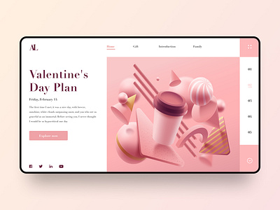 Valentine s Day Opportunity Page blog design colorful design logo typography ui ux web web design 视觉艺术