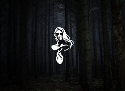 «Melancholy» heart logo melancholy woman yearning
