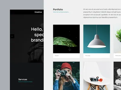 Kreative - Free HTML Website Template for Agencies agency blog css free freebie html landing page portfolio template webdesign website