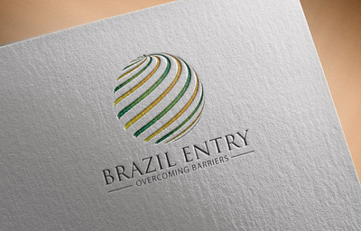 Brazil Entry Logo adobe illustrator cc business logo design illustration logo design travel logo vector