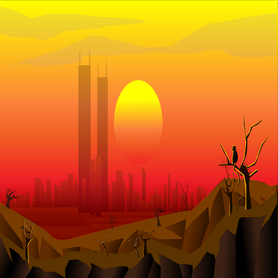 barren city barren cityscape concept design illustration illustrator