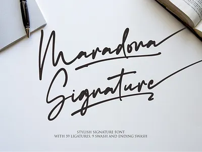 Maradona Signature branding design font icon illustration illustrator lettering logo typography ui ux vector