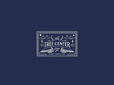 The Tree Center Sticker adventure brand branding design designer identity illustration label lettering national nature outdoor park postage retro stamp supply tree typography vintage