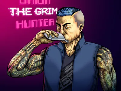 Character Concept: Orion “The Grim” Hunter illustration
