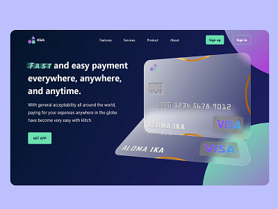 finicial app home page adobe xd design illustration photoshop ui