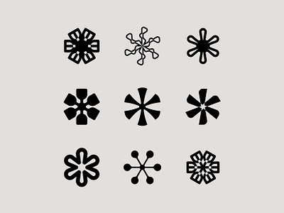 Asterisk Symbols abstract asterisk asterix icon logo mark minimal star symbol texture