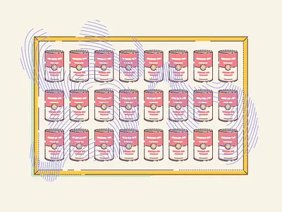 Andy Warhol, Campbell's Soup Can 🖼️ art design digital famous framed gallery icon icon set iconography illustration illustrator minimal museum outline painting paintings vector