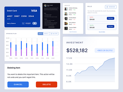 UI Component - Duweteroz Dashboard UI Kit clean component dashboard dashboard design dashboard template dashboard ui elegant financial app financial dashboard inspiration investment invoice light minimal minimalist simple ui component ui kit web app website