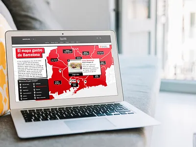 Mapa gastro Barcelona app branding ceros design foodie graphicdesign interactive mobile app timeout ui web website
