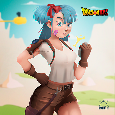 Bulma art artist brazil character characterdesign color design illustration illustrator photoshop