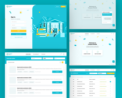 Campus Monde_Admin UI&UX design admin design admin ux creative design illustration school app student app ui design uiux uidesign ux webdesign