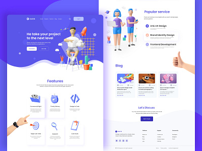 Freelance Designer Landing page freelance designer web illustration landing page landing page design uidesign webdesign website design