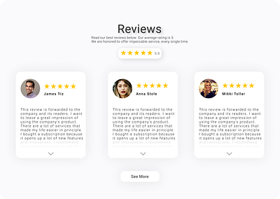 Reviews - Module of Website illustration reviews ui ux website