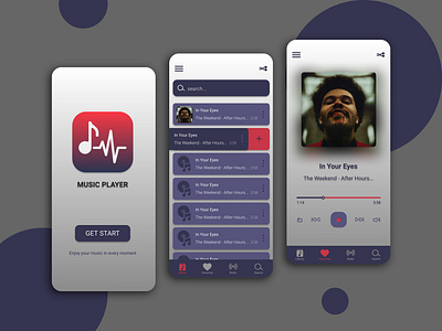 player app design mobile music music app player ui ui kit ux