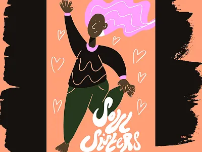 Soul sister abstract applepencil art bright colourful design designer graphic graphicdesign handdrawn handdrawn illustration illustrator love outline pastel pencil sketch photoshop sister sketch soul