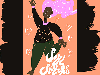 Soul sister abstract applepencil art bright colourful design designer graphic graphicdesign handdrawn handdrawn illustration illustrator love outline pastel pencil sketch photoshop sister sketch soul
