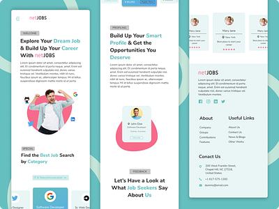 netJOBS - Mobile job portal job portal mobile landing page landing page design landing page mobile landingpage mobile web mobile web app mobile web design mobile website responsive web web design website