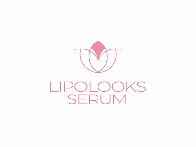 Lipolooks Logo Animation 2danimation animation branding logodesign logomotion motion design pink skincare skincare logo