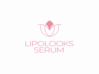 Lipolooks Logo Animation 2danimation animation branding logodesign logomotion motion design pink skincare skincare logo