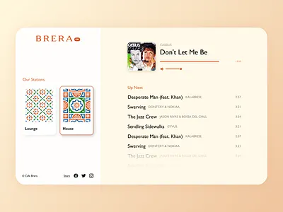 Brera FM – Radio app music music app player radio spotify ui