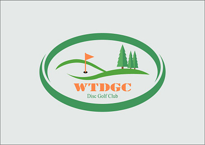 Disc golf design flat illustration logo logodesign minimal vector